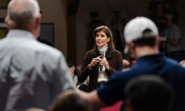 Former South Carolina Gov. Nikki Haley takes questions from supporters at a town hall in Manchester