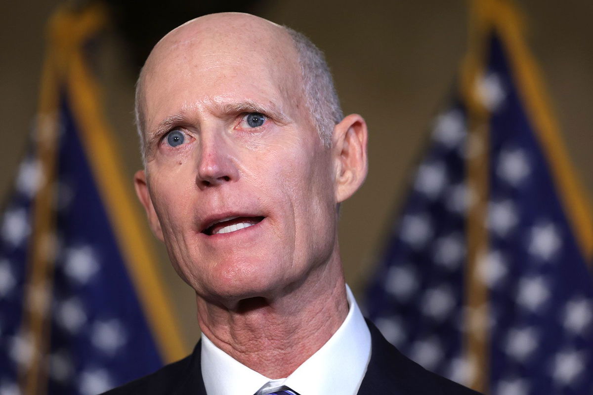 <i>Alex Wong/Getty Images</i><br/>Florida Sen. Rick Scott’s home in Naples was swatted Wednesday night.