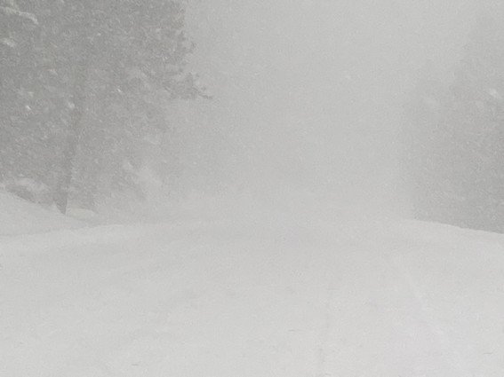 U.S. Route 97 was closed at Blewett Pass in Washington state by heavy snow, wind and downed trees Tuesday