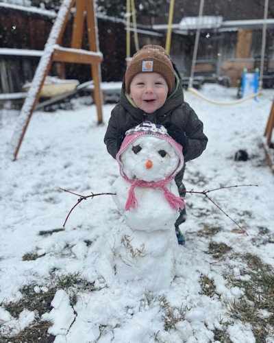 Colton's first snowman Brittney Stewart 1-9