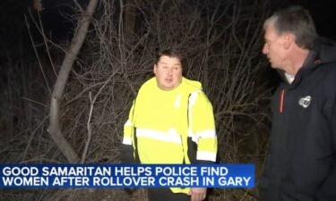 A Good Samaritan stepped in to flag down help after a serious crash Monday morning in Gary