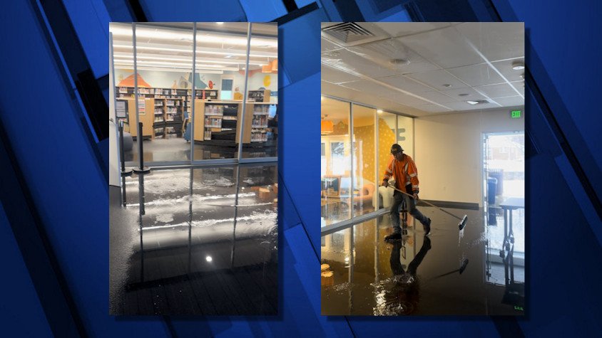 Restoration cleanup underway, repairs to follow after burst pipe flooded Sisters Library