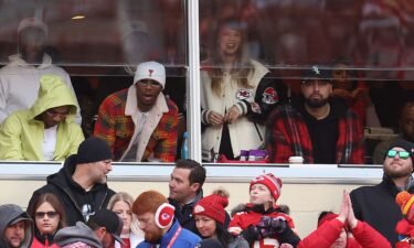 Taylor Swift watches the game between the Cincinnati Bengals and the Kansas City Chiefs on Sunday in Kansas City