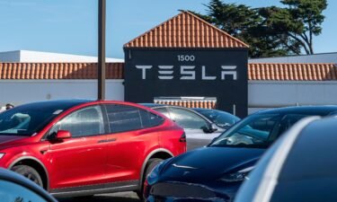 Vehicles at a Tesla store in Colma