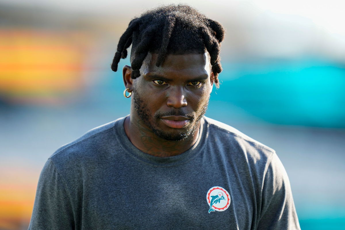 <i>Rich Storry/Getty Images/File</i><br/>Tyreek Hill of the Miami Dolphins.