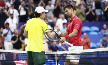 Novak Djokovic received treatment on his wrist for the second straight match.