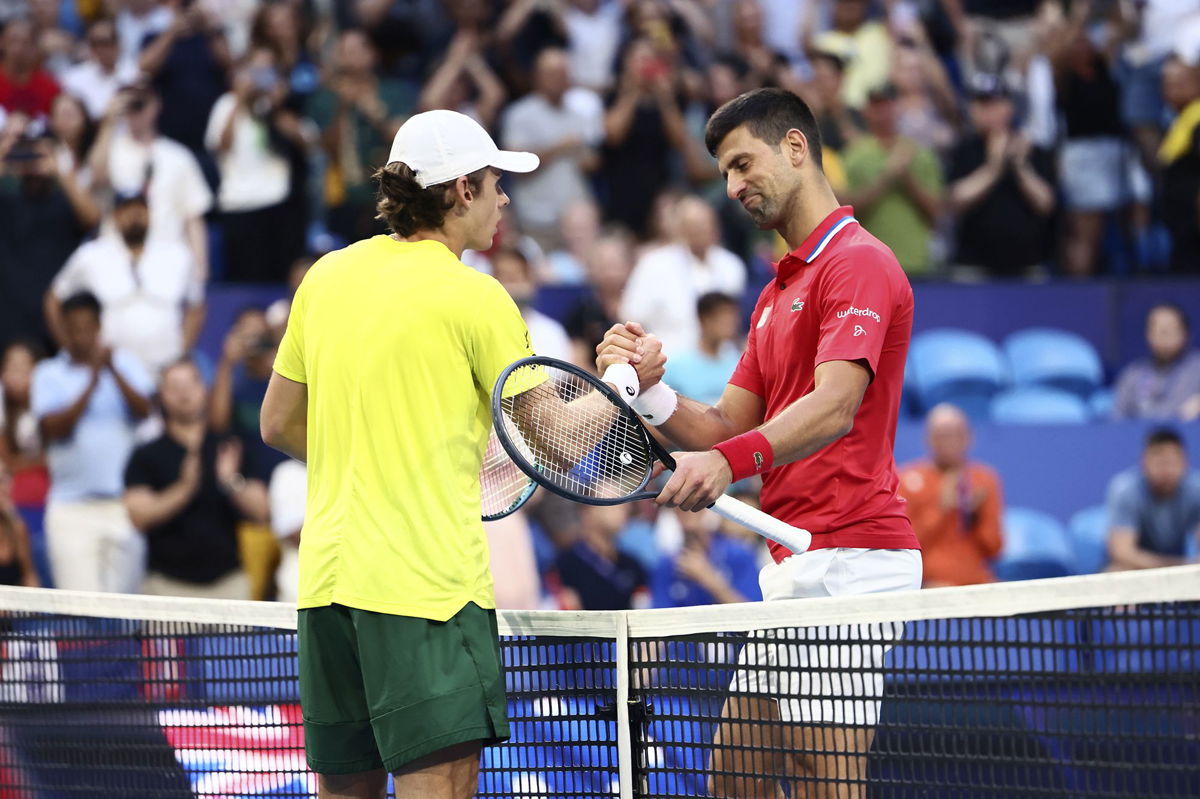 <i>Paul Kane/Getty Images</i><br/>Novak Djokovic received treatment on his wrist for the second straight match.