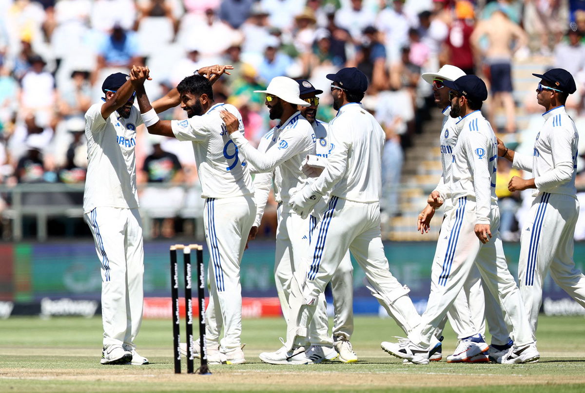 <i>Esa Alexander/Reuters</i><br/>India's Jasprit Bumrah celebrates a wicket against South Africa.