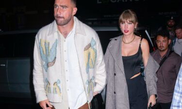 Travis Kelce and Taylor Swift arrive at an SNL afterparty on October 15