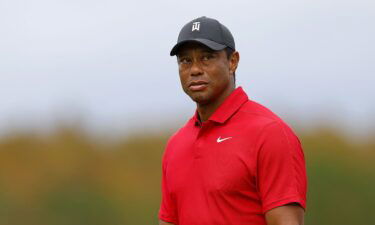 Tiger Woods is pictured here at the PNC Championship at The Ritz-Carlton Golf Club on December 17 in Orlando
