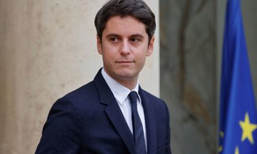 Gabriel Attal is seen in this file photograph after a cabinet meeting at the presidential Elysee Palace in Paris