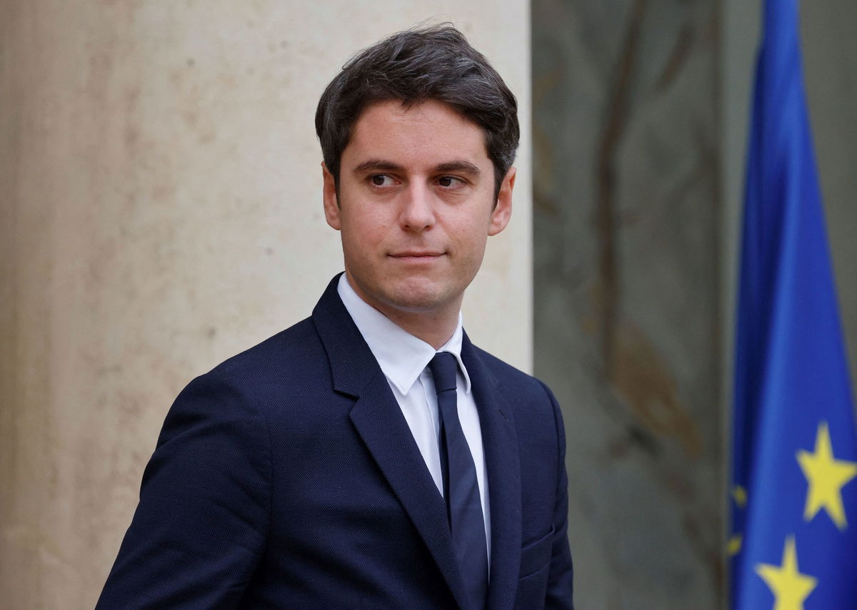 <i>Ludovic Marin/AFP/Getty Images/File</i><br/>Gabriel Attal is seen in this file photograph after a cabinet meeting at the presidential Elysee Palace in Paris