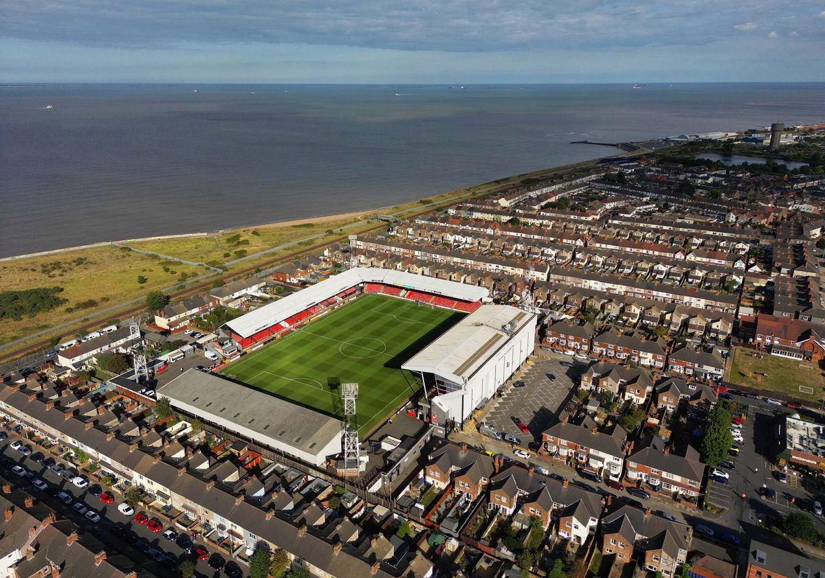 <i>Michael Regan/Getty Images/File</i><br/>Grimsby Town plays its matches at Blundell Park.