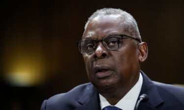 Secretary of Defense Lloyd Austin testifies at a Senate Appropriations Committee hearing on Capitol Hill October 31 in Washington