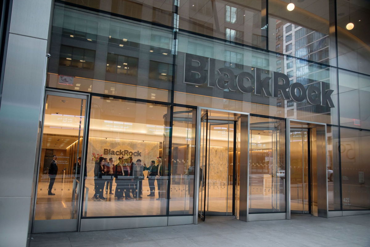 <i>Michael Nagle/Bloomberg/Getty Images</i><br/>BlackRock headquarters at 50 Hudson Yards in New York.