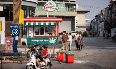 A cannabis stall in Pattaya