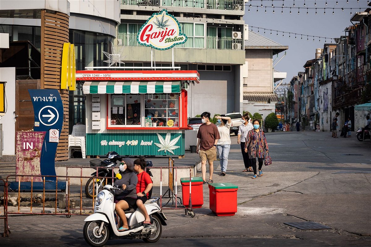 <i>Andre Malerba/Bloomberg/Getty images</i><br/>A cannabis stall in Pattaya
