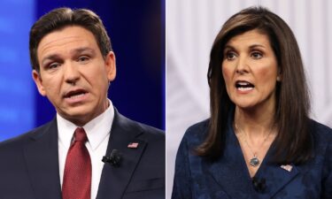 Republican presidential candidates Ron DeSantis and Nikki Haley participate in CNN Republican Town Halls at Grand View University in Des Moines