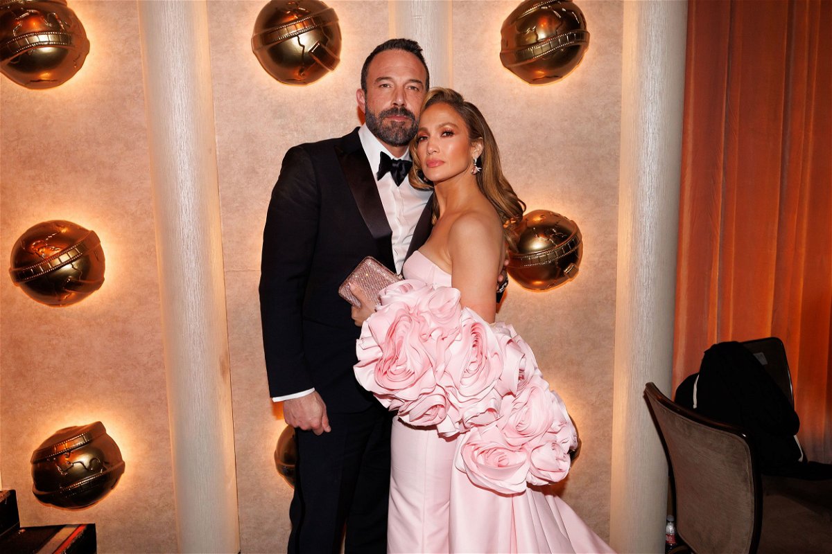 <i>Christopher Polk/Golden Globes 2024/Getty Images</i><br/>Ben Affleck and Jennifer Lopez are pictured at the 2024 Golden Globe Awards in Beverly Hills