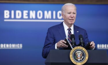 U.S. President Joe Biden speaks during an event at the South Court Auditorium in the Eisenhower Executive Office Building at the White House on October 23