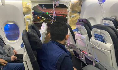 A passenger sent this picture from inside the aircraft after the landing on December 5.