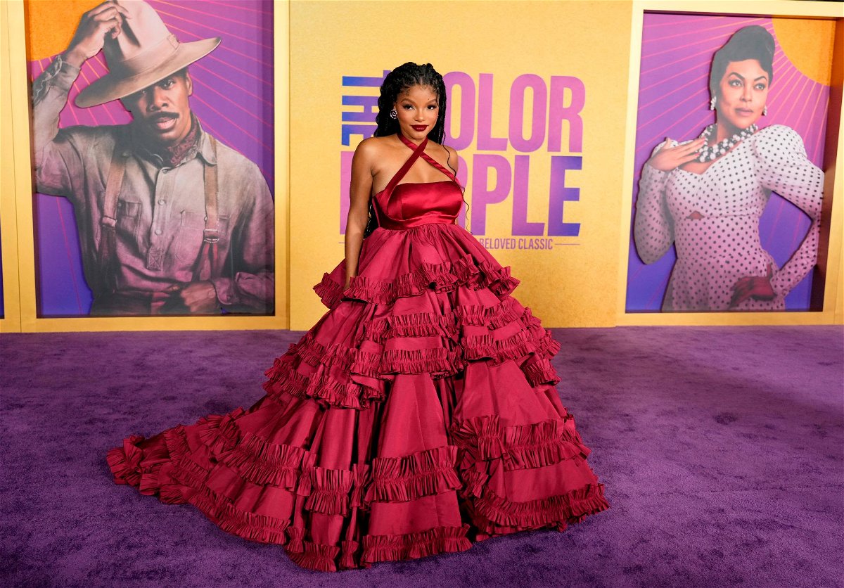 <i>Chris Pizzello/Invision/AP</i><br/>Halle Bailey at the Los Angeles premiere of the 'The Color Purple.' The singer and star of “The Little Mermaid” is welcoming a new baby boy to be part of her world.