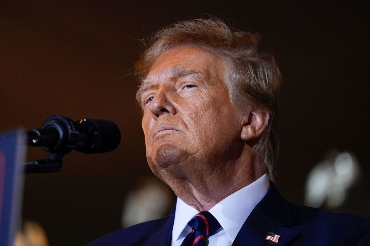 <i>Charles Krupa/AP</i><br/>Former President Donald Trump speaks at a campaign event in Rochester