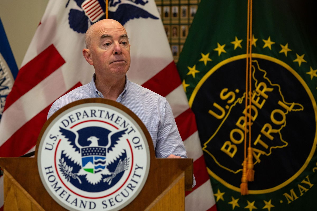 <i>Kaylee Greenlee Beal/Bloomberg/Getty Images</i><br/>House Republicans on Sunday released two articles of impeachment against Department of Homeland Security Secretary Alejandro Mayorkas