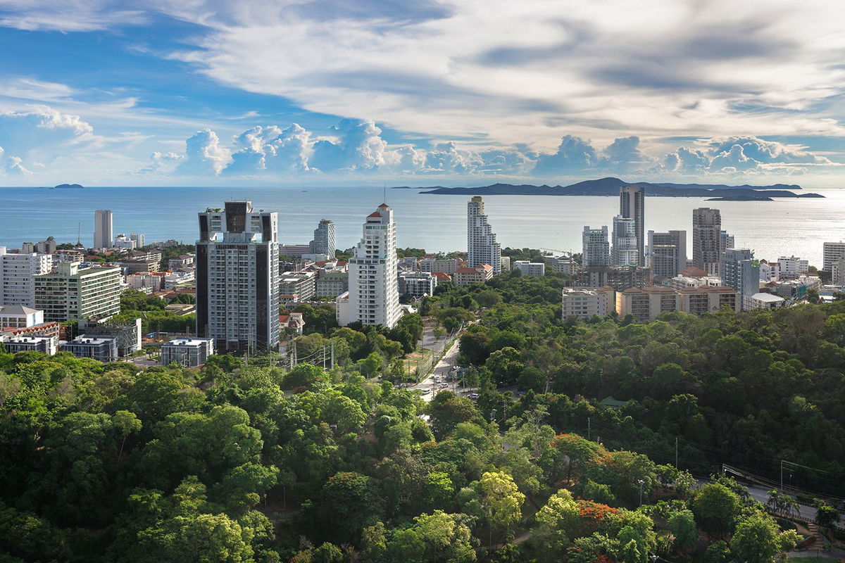 <i>Pakphipat Charoenrach/Moment RF/Getty Images</i><br/>Seen here is a general view of Pattaya city in Thailand.  A British BASE jumper has died in Thailand after his parachute failed to open when he launched off an apartment building in Pattaya.