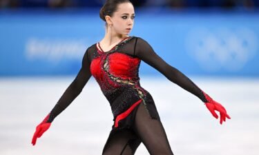 Russia's Kamila Valieva competes in the women's single skating free skating of the figure skating event during the Beijing 2022 Winter Olympic Games at the Capital Indoor Stadium in Beijing on February 17