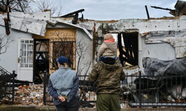 The aftermath of a Russian drone attack in Bilohorshcha on the outskirts of Lviv