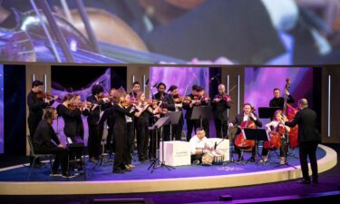 The Dream Orchestra performs at a church in Gothenburg. Álvarez says holding frequent concerts and setting goals has helped inspire his students.