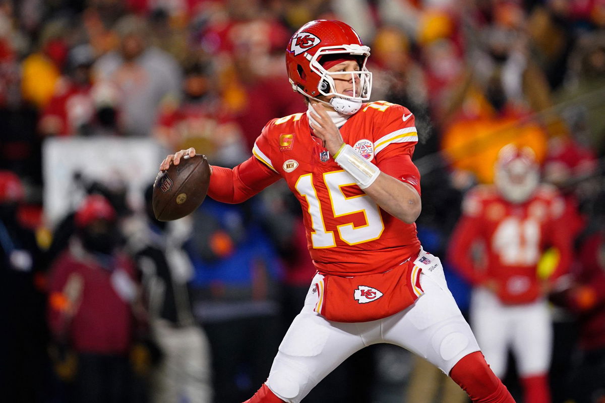 <i>Jay Biggerstaff/XUSA TODAY Sports/Reuters</i><br/>Kansas City Chiefs quarterback Patrick Mahomes throws against the Miami Dolphins during Saturday's AFC Wild Card game. The Chiefs-Dolphins game on Peacock was the most-streamed live event in US history.