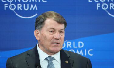 US Senator from South Dakota Mike Rounds speaks during the annual meeting of the World Economic Forum in Davos