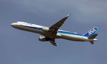 An All Nippon Airways (ANA) Airbus 321 taking off from Osaka