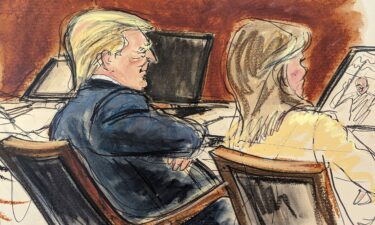 In this courtroom sketch