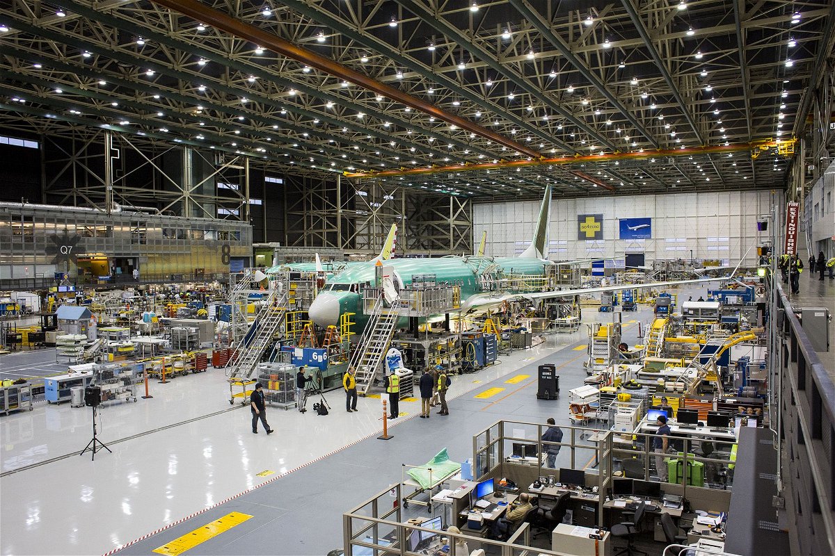 <i>David Ryder/Bloomberg/Getty Images</i><br/>The Boeing Co. 737 MAX airplane stands on the production line at the company's manufacturing facility in Renton.