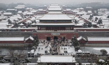 Foreign travelers have been slow to return to China with numbers down more than 60% from pre-pandemic levels. Pictured is the Forbidden City in Beijing in December 2023.