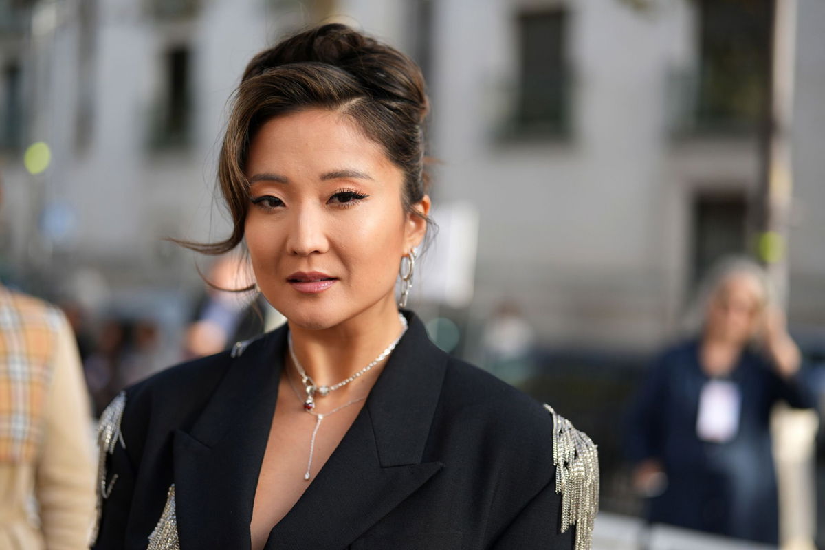 <i>Edward Berthelot/Getty Images</i><br/>Ashley Park seen here in Paris