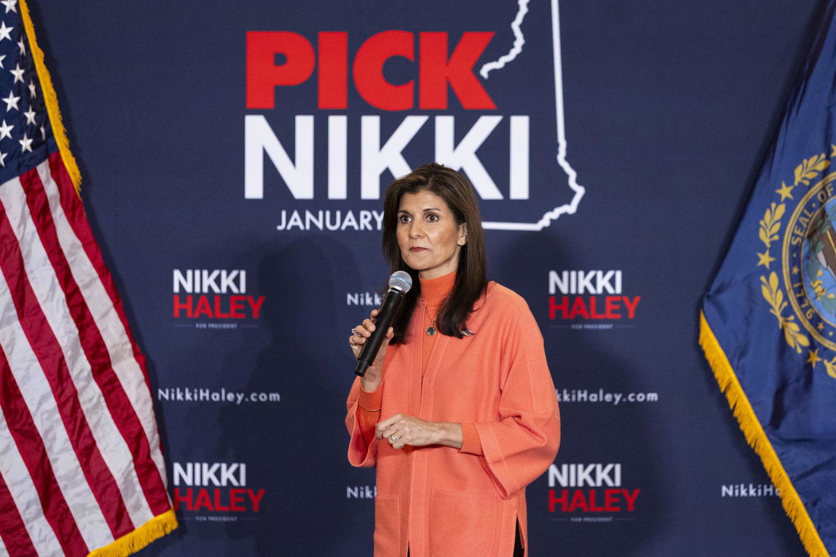 <i>Adam Glanzman/Bloomberg/Getty Images</i><br/>Former UN ambassador and former South Carolina Gov. Nikki Haley in Bretton Woods