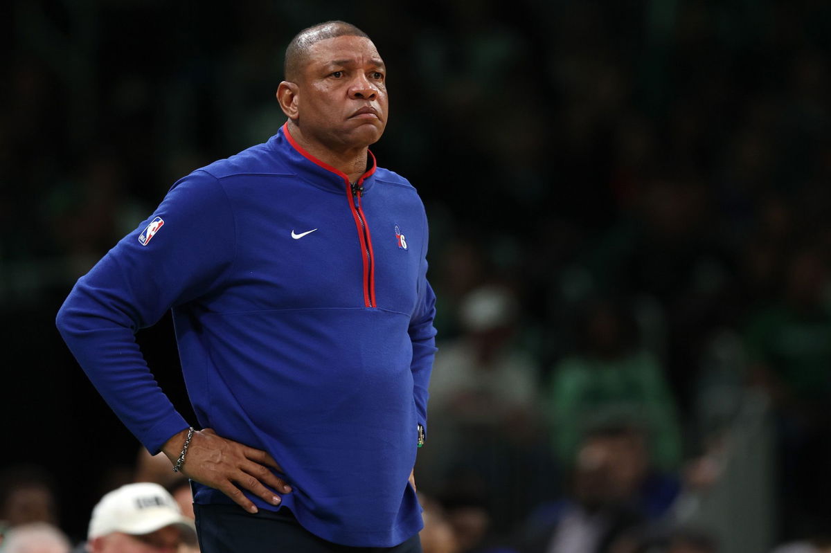 <i>Maddie Meyer/Getty Images/File</i><br/>Doc Rivers looks on at a game between the Philadelphia 76ers and the Boston Celtics on May 3