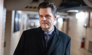 Rep. Matt Gaetz arrives to a meeting of the House Republican Conference in the US Capitol on January 10.