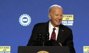 President Joe Biden speaks at the UAW Conference on January 24