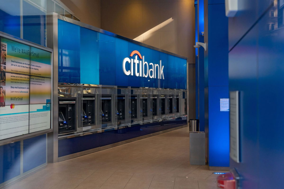 <i>Ron Adar/SOPA Images/LightRocket/Getty Images/File</i><br/>ATMs at Citibank branch of Citigroup are seen in New York.