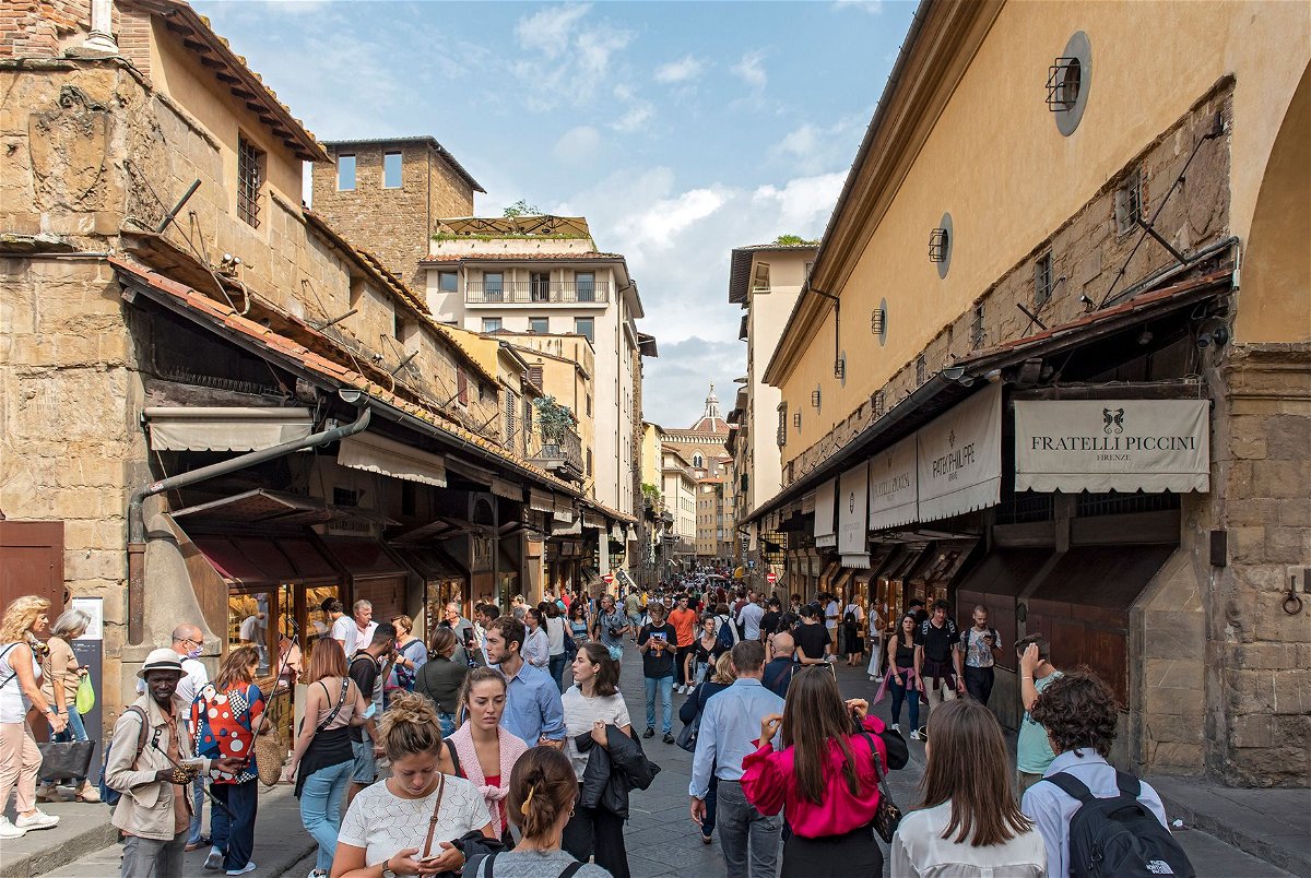 <i>Petr Svarc/UCG/Universal Images Group/Getty Images</i><br/>Tourists flood one of Florence's popular attractions