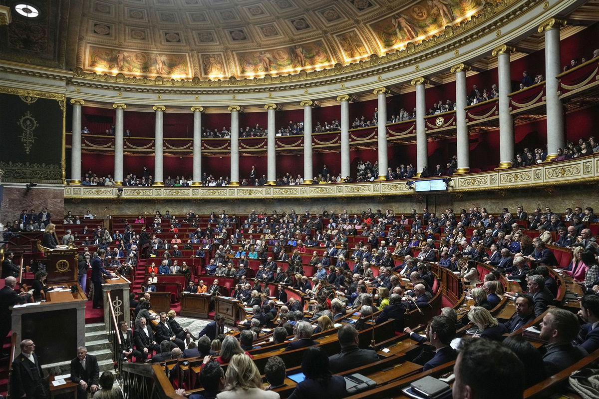 <i>Michel Euler/AP</i><br/>Lawmakers pictured in France's National Assembly on Tuesday.