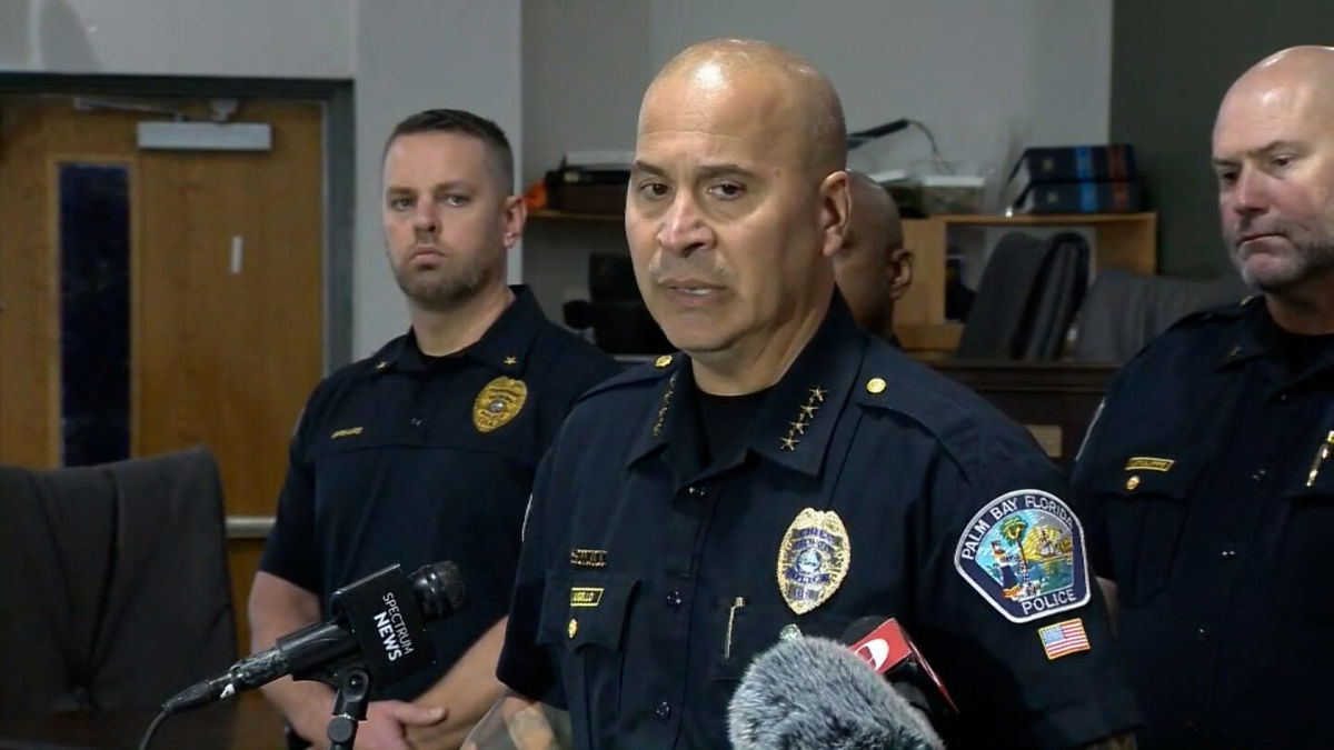 <i>WESH</i><br/>Palm Bay Police Chief Mariano Augello speaks at a press conference in Palm Bay