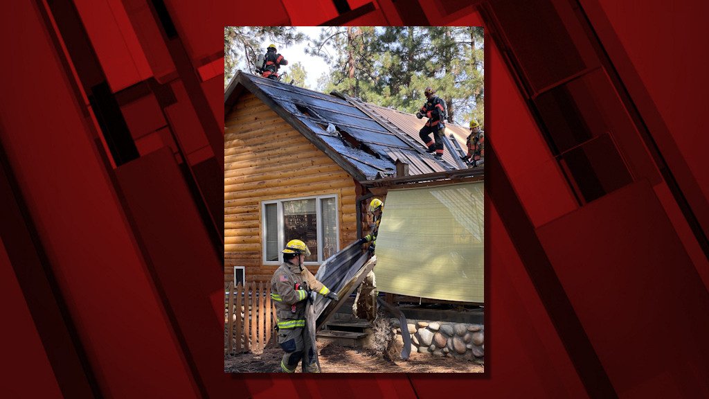 Firefighters quickly tackled a roof fire at a home NE of Sisters on Sunday