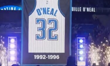 Shaquille O'Neal's legendary jersey is the first to be retired by the Orlando Magic.