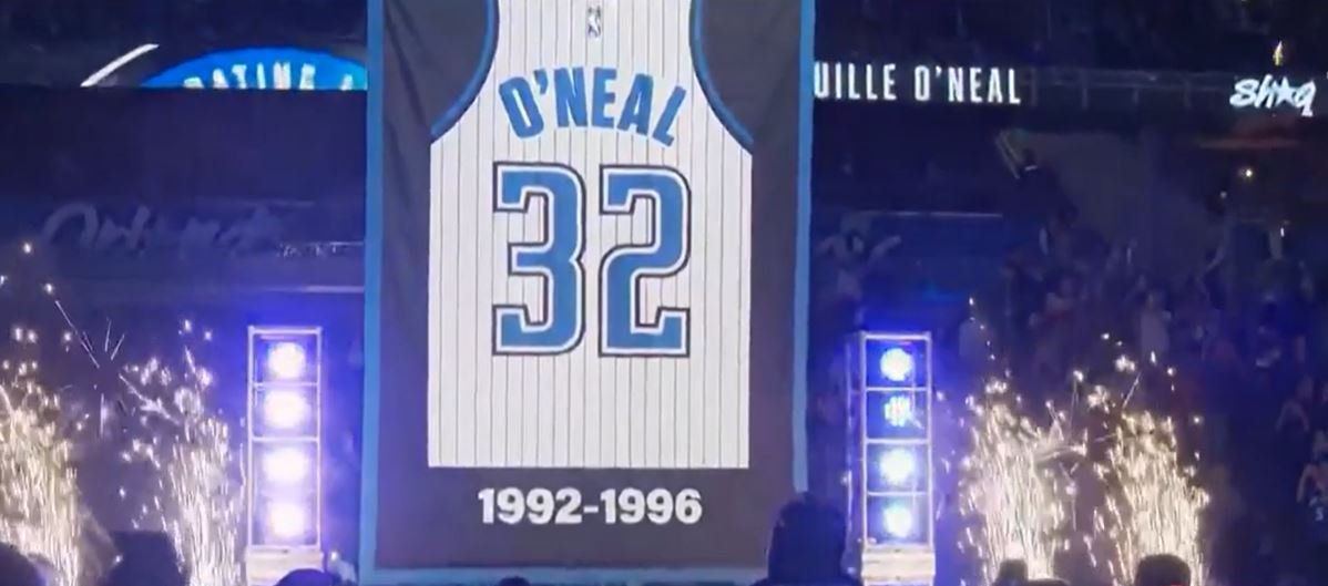 <i></i><br/>Shaquille O'Neal's legendary jersey is the first to be retired by the Orlando Magic.